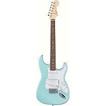 【10122】 Squier by Fender stratcaster ブルー Amazon.com: Fender Squier Stratocaster Electric Guitar